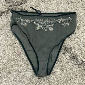 NWOT Urban Outfitters Out From Under Sheer Beaded Sequin Underwear Panties L